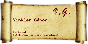 Vinkler Gábor névjegykártya