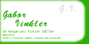 gabor vinkler business card